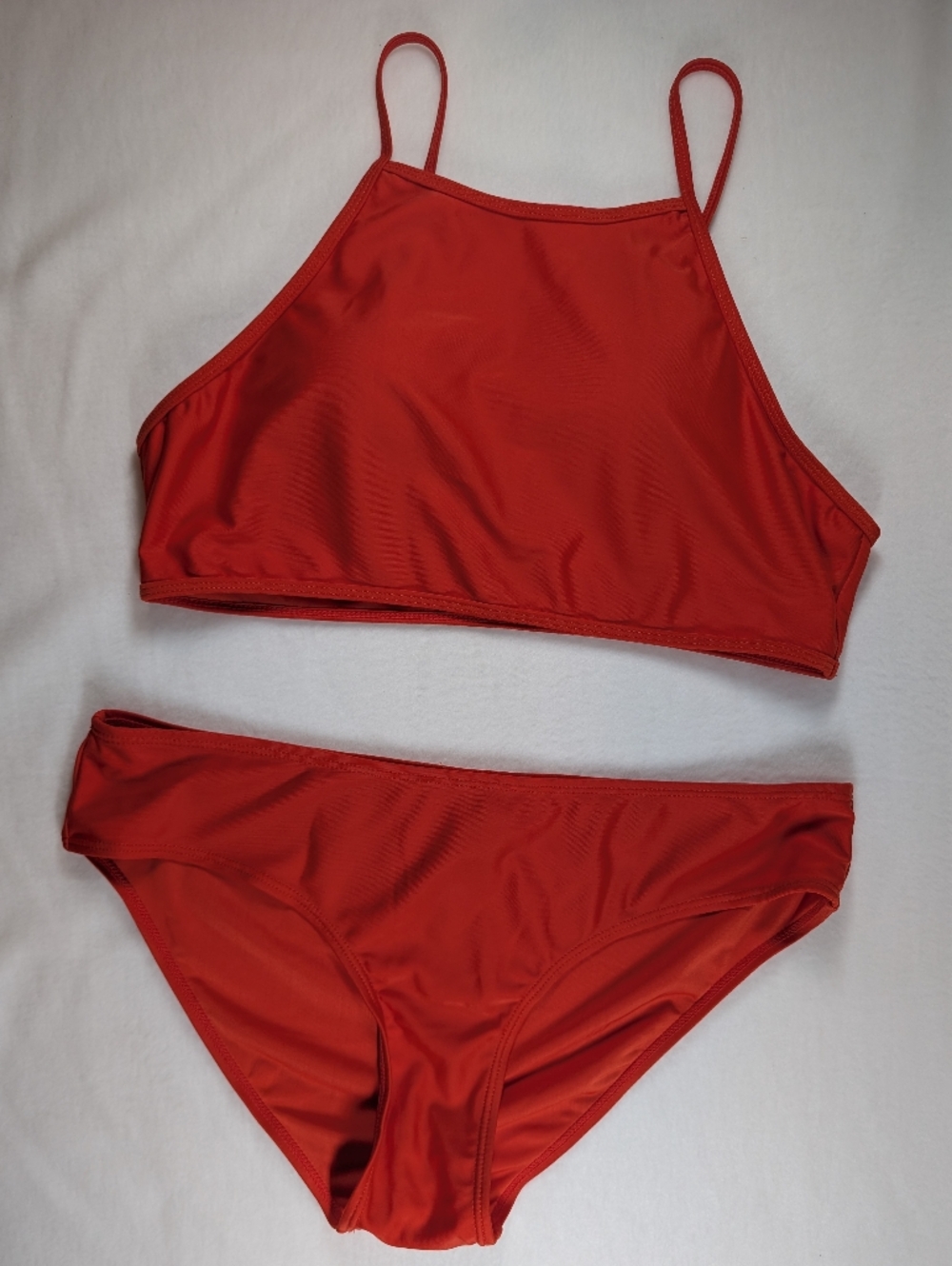 Bobbie Brooks Women's Red High-Neck Bikini Set XL